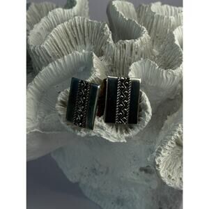 Vintage 925 Sterling Silver Cufflinks Length 0.70 Inch